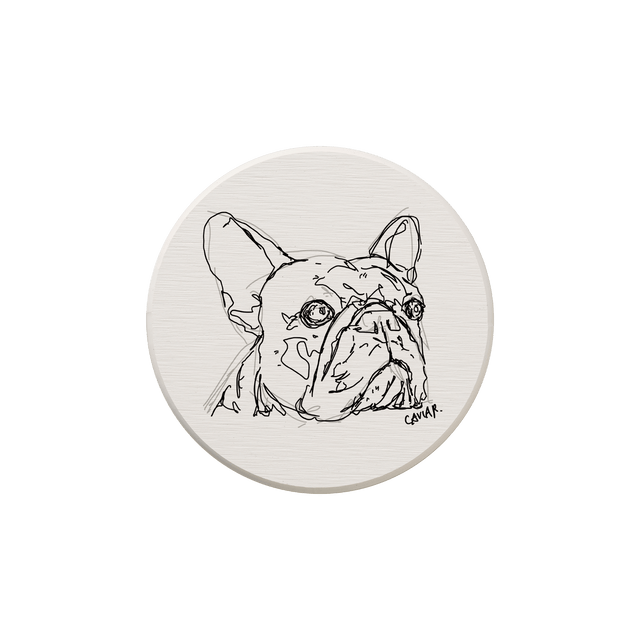BELOVED FRENCHES 珪藻土コースター 「caviar」