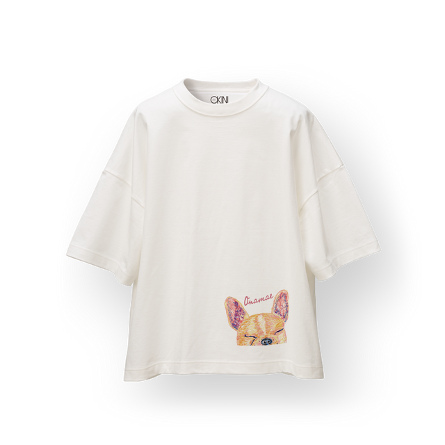Buhila 名入れ T-shirt ぴょこっと 「まぶしい」