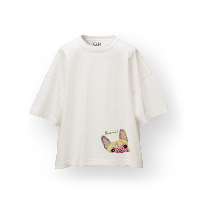 Buhila 名入れ T-shirt ぴょこっと 「お散歩いきたい」