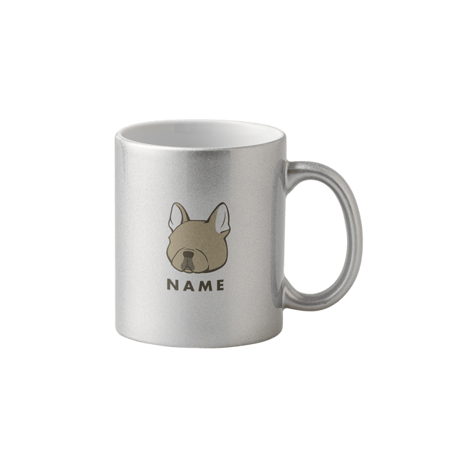 カラフレ 名入れ シルバーマグカップ 「cream」