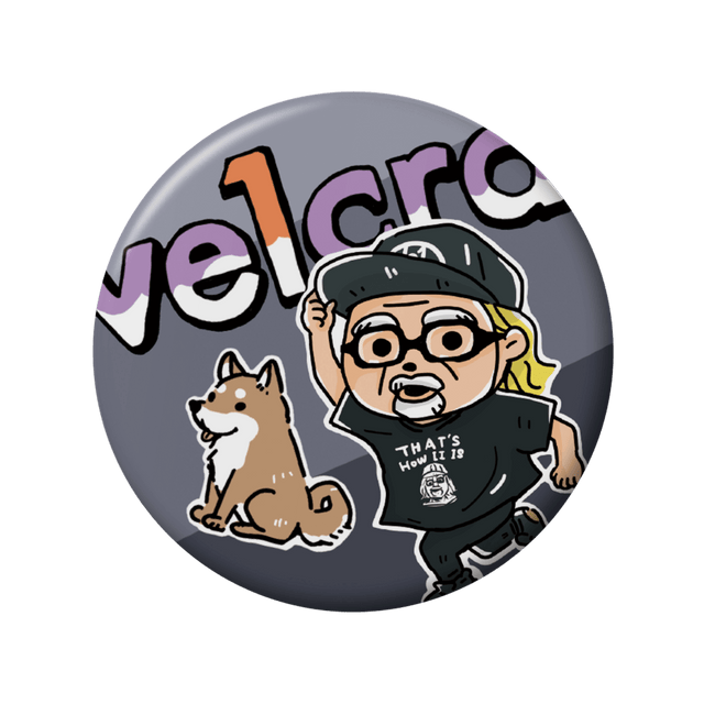 ve1cra べるくらさんと柴犬 缶バッジ